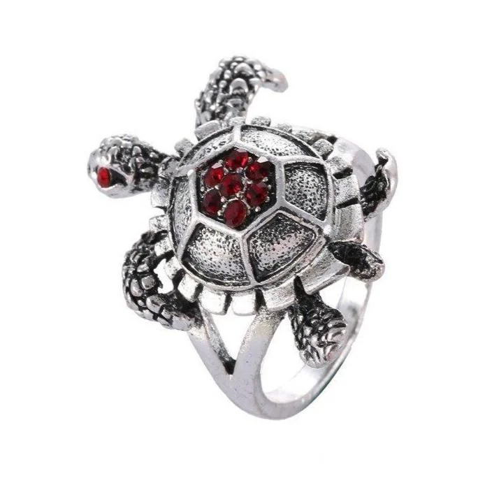 Bague en Forme de Tortue - Mosaic (Acier)