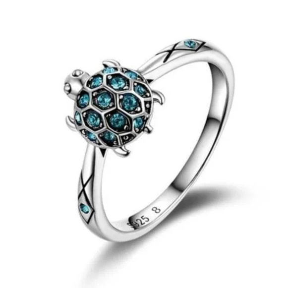 Bague Tortue Shiny en Argent