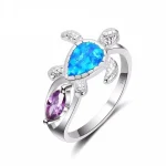Bague Tortue - Crystal (Argent)