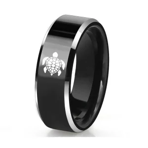 Bague Tortue Homme - Tungstène