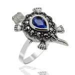 Bague Tortue - Marcassite (Argent)