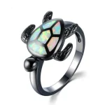 Bague Tortue Multicolore (Acier)