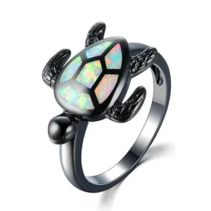 Bague Tortue Multicolore (Acier)