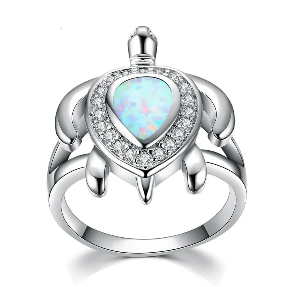 Bague Tortue - Pierre turquoise