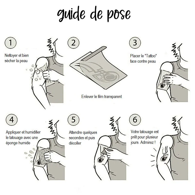 Guide de Pose Tatouage Temporaire