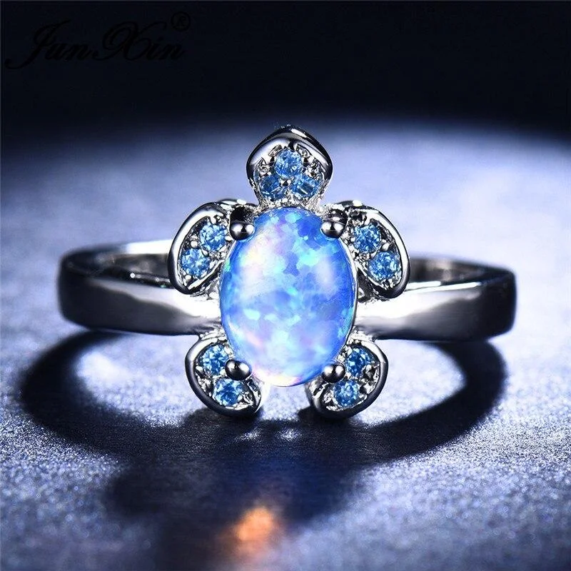 Bague Tortue avec Pierre Opale