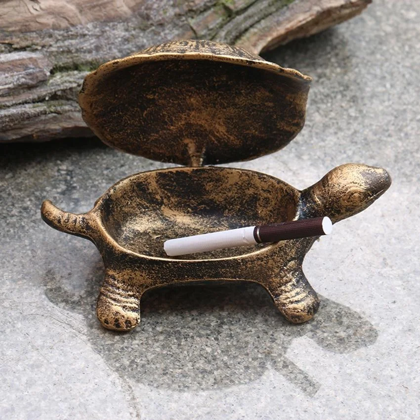 Cendrier Tortue en Métal (Bronze) – Image 4
