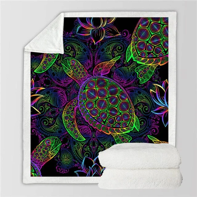Plaid Tortue Psychédélique