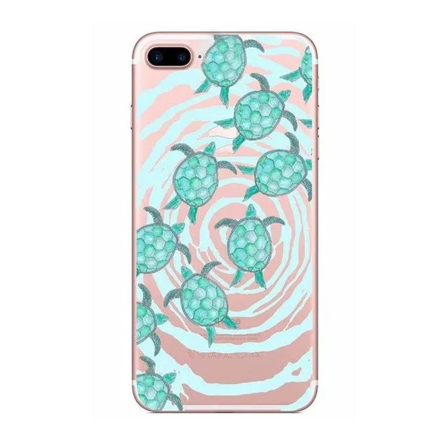 Coque Tortue Famille - iPhone SE et tous modèles