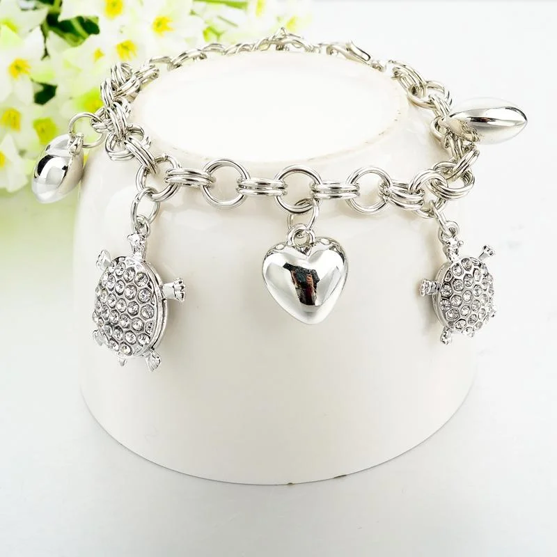 Bracelet Tortue - Cœurs