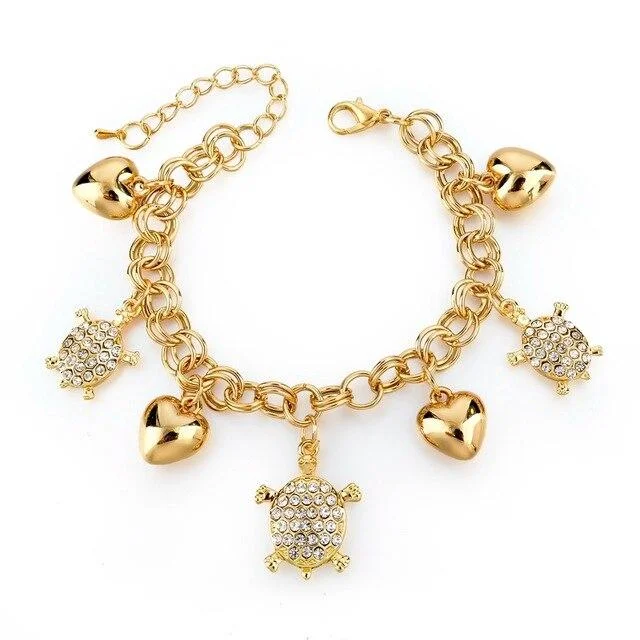 Bracelet Tortue - Cœurs