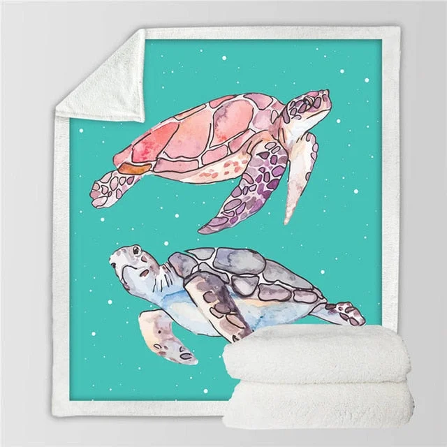 Plaid Tortue Turquoise