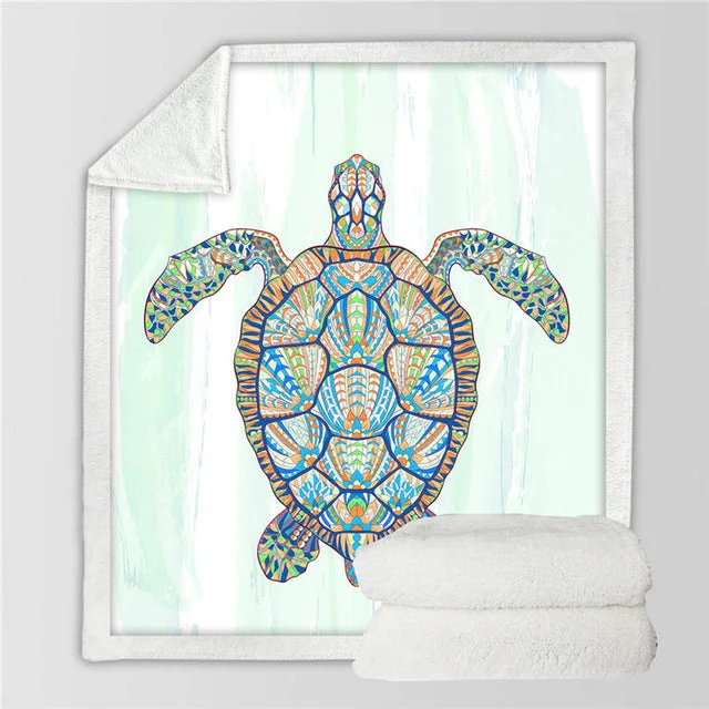 Plaid Tortue Impressionniste