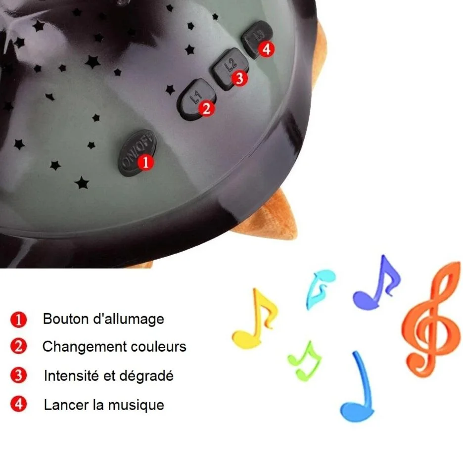 Veilleuse Tortue Musicale - Constellation – Image 3