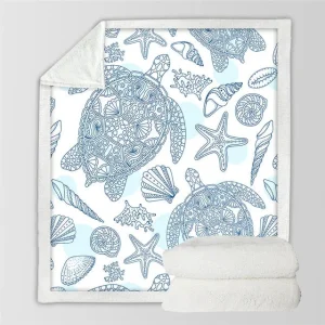 Plaid Tortue - Dessin d'enfant