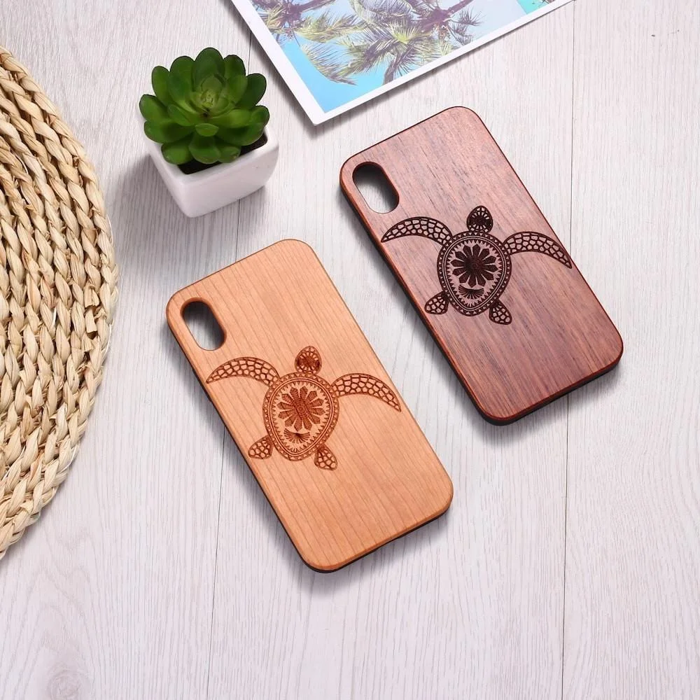 Coque Tortue Effet Bois - Compatible tous iPhone – Image 4
