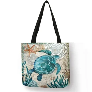 Sac de Plage Tortue - Vintage (Tissu)