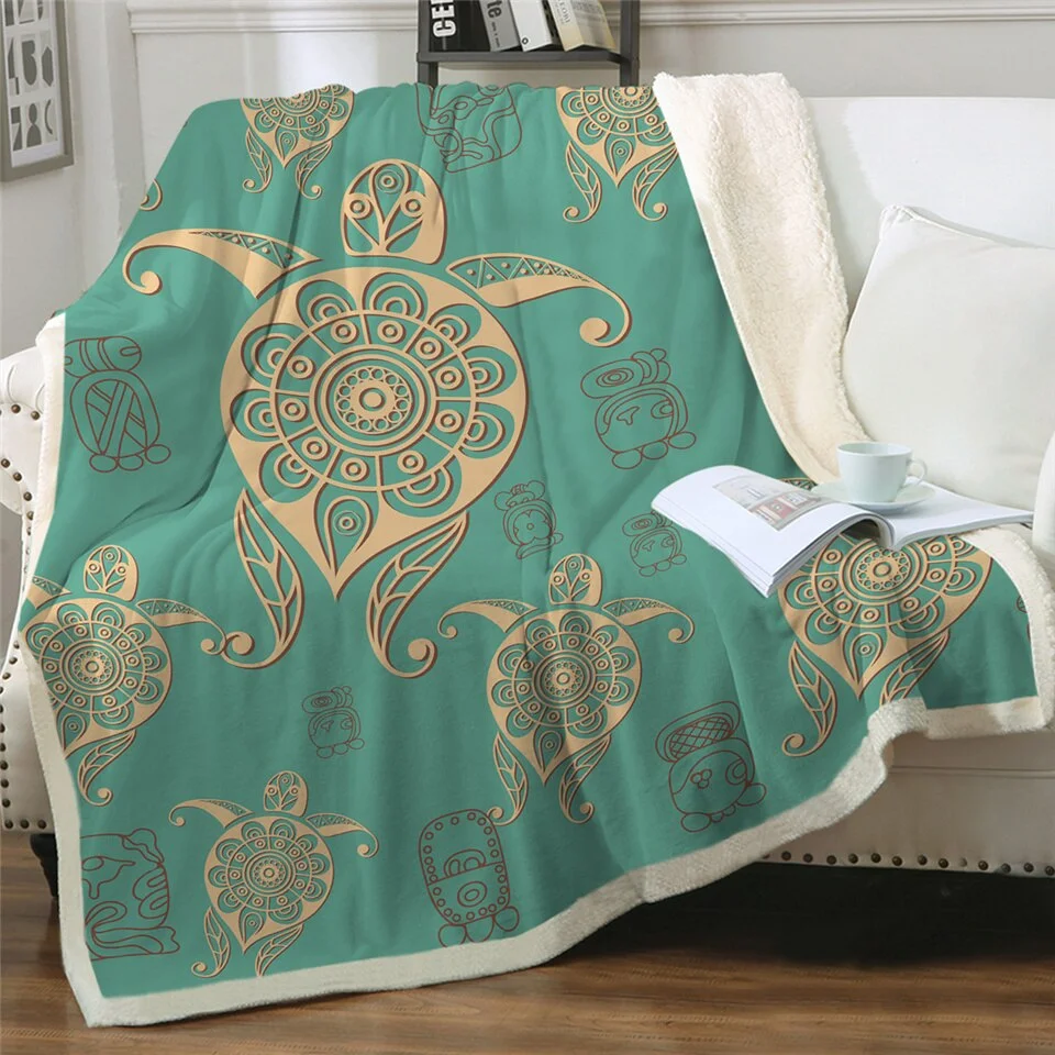 Design Aztèque du Plaid Tortue - Maya