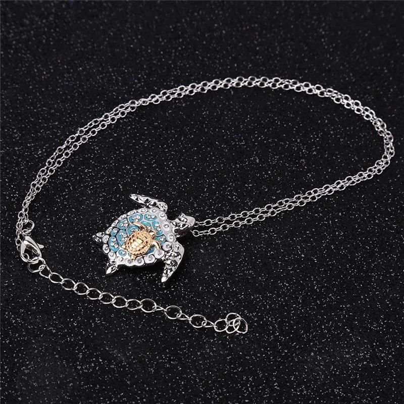 Pendentif Tortue en Acier Inoxydable
