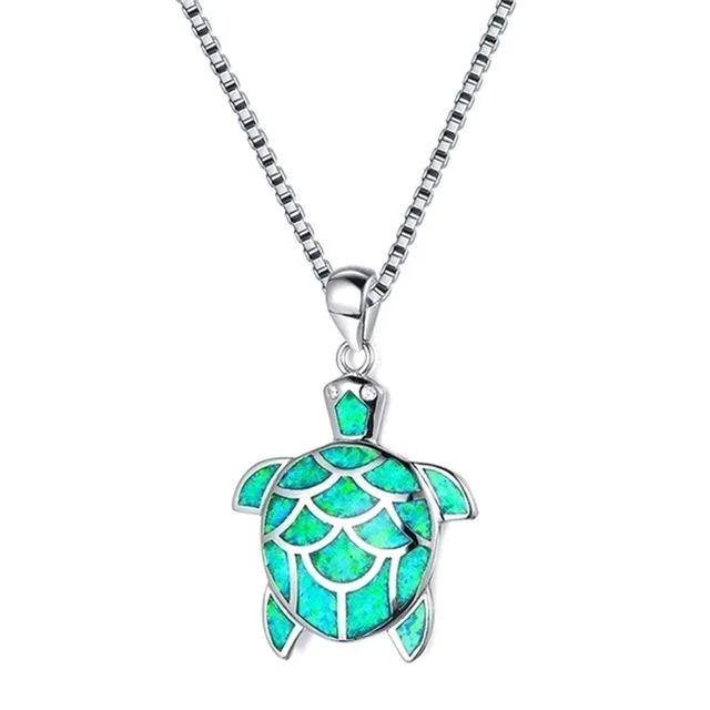Pendentif Tortue Marine - Crystal
