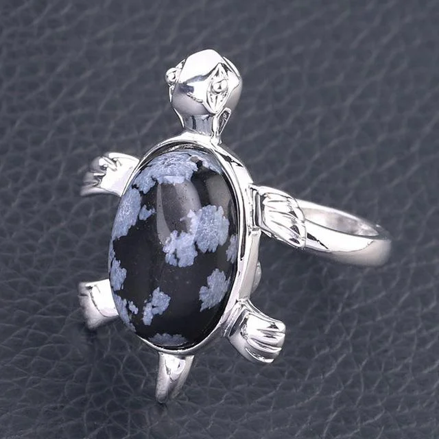 Bague Tortue - Carapace (Pierre) – Image 4