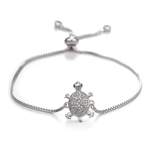 Bracelet Tortue Femme - Reine Tortue en Acier Inoxydable