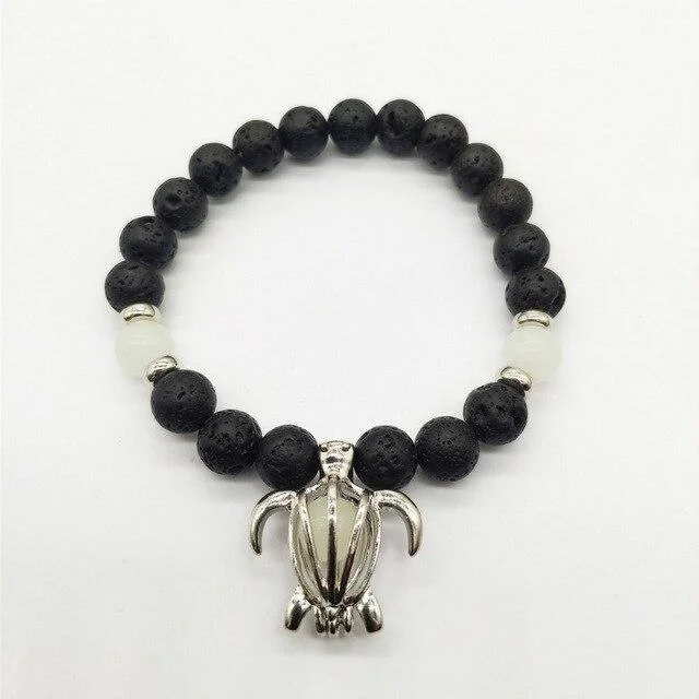 Bracelet Tortue Pierre Shine porté