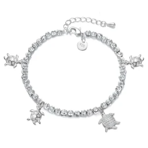Bracelet Tortue - Famille Tortue (Argent)