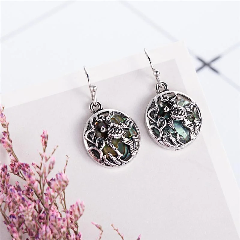 Boucles d'oreilles Tortue Pendante - Creativa
