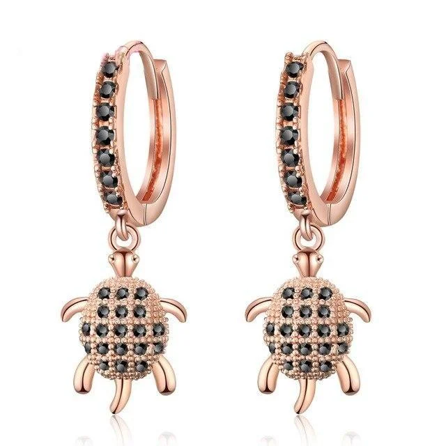 Boucles d'oreilles Tortue en Argent