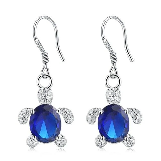 Boucles d'oreilles Tortue - Pierre précieuse