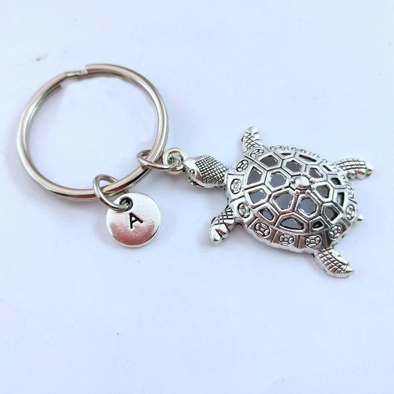Porte-clé Tortue avec Initiale