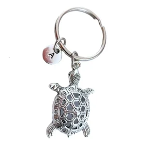 Porte-clé Tortue Personnalisé - Initial au choix