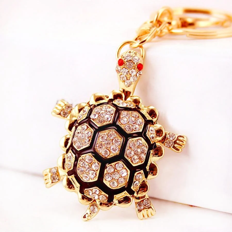 Porte-clé Tortue avec des strass