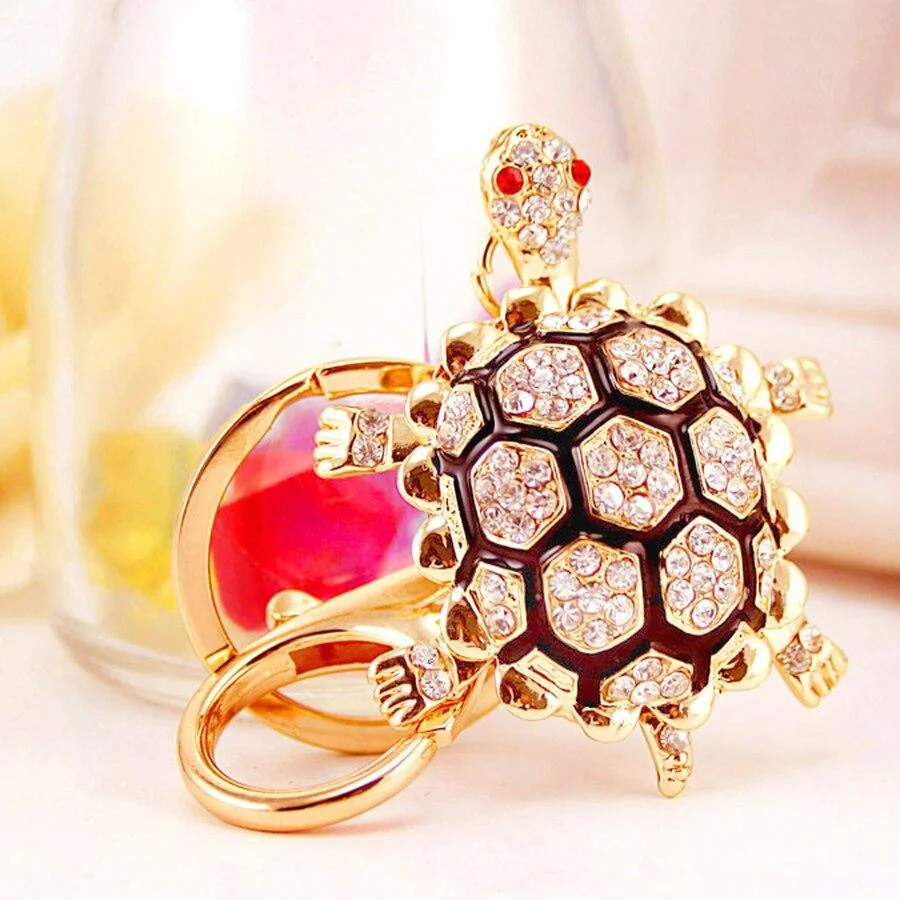 Porte-clé Tortue en acier inoxydable