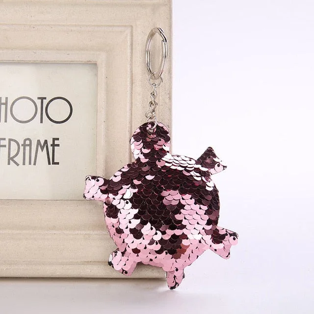 Porte-Clé Tortue en Sequin en Utilisation