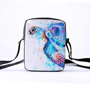 Sac Tortue - Sacoche Éclats de bleu