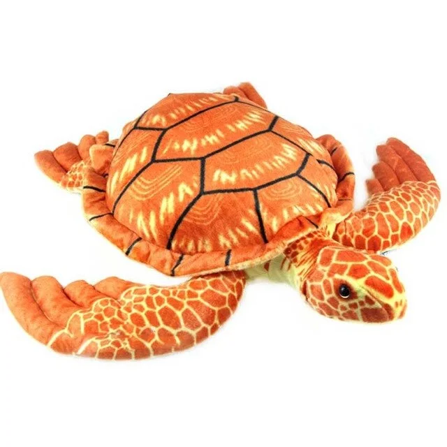 Peluche Tortue Orange en Décoration