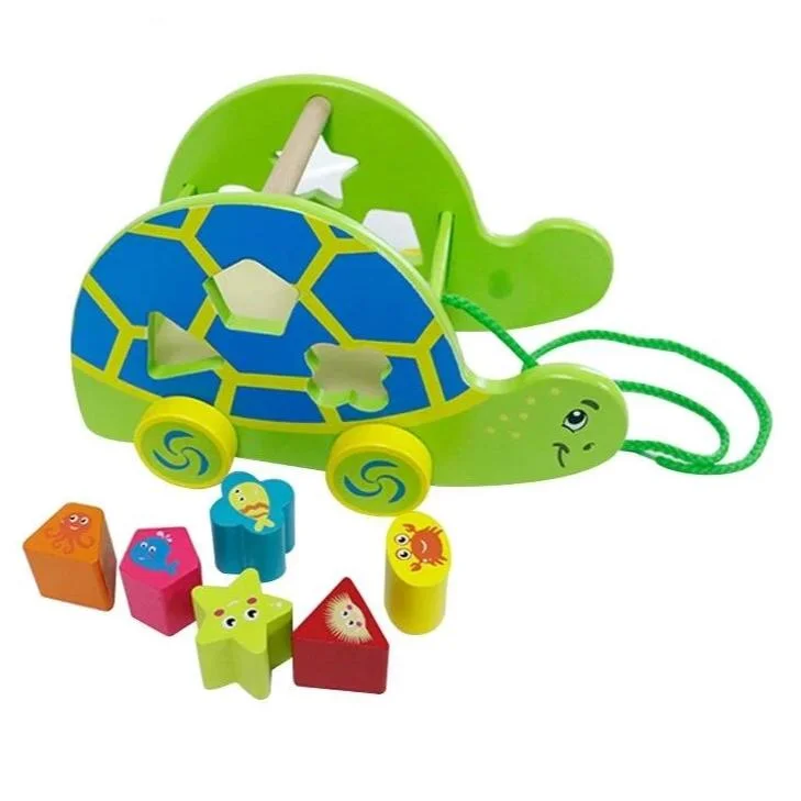 Jouet Tortue Bois Encastrable