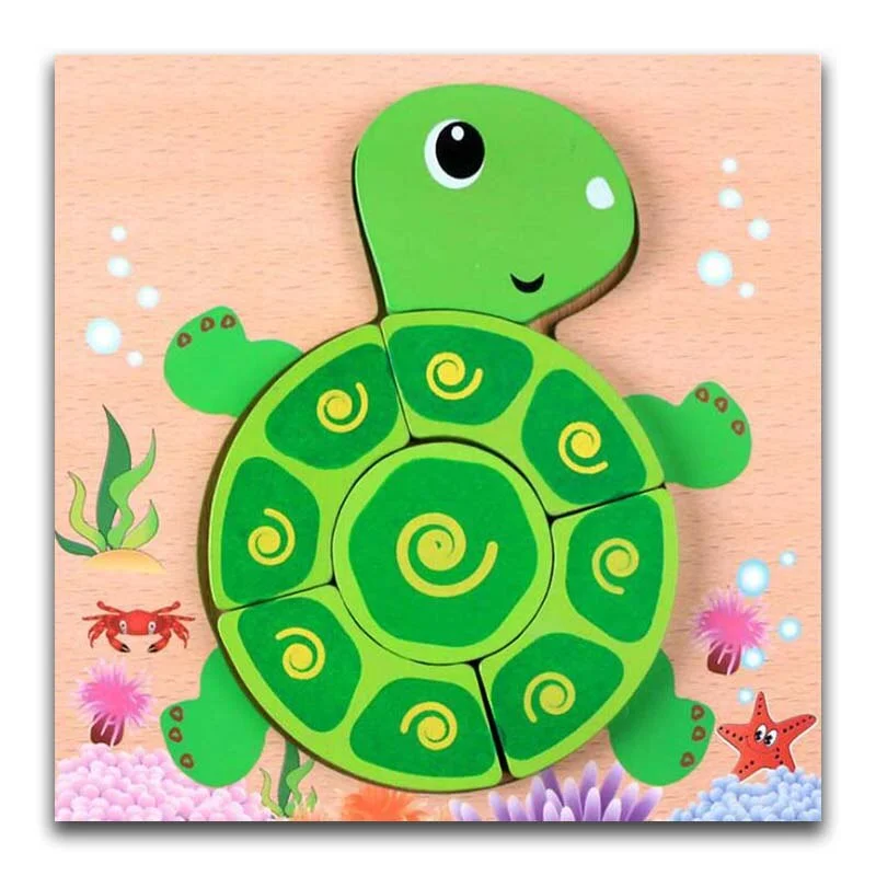 Puzzle Tortue en Bois
