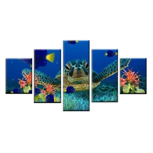 Tableau Tortue de Mer - Bleu Nuit