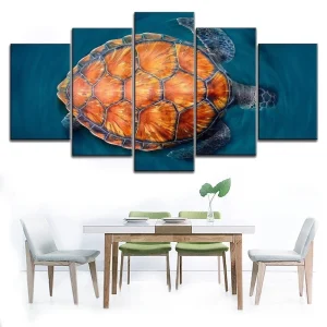 Tableau Tortue - Carapace Orange