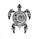 Sticker Tortue Tribal - 73x57 cm