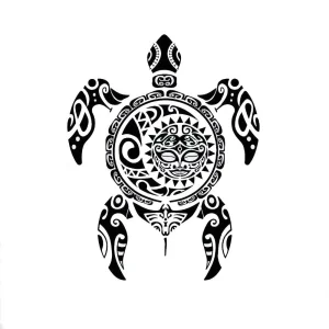 Sticker Tortue Tribal - 73x57 cm