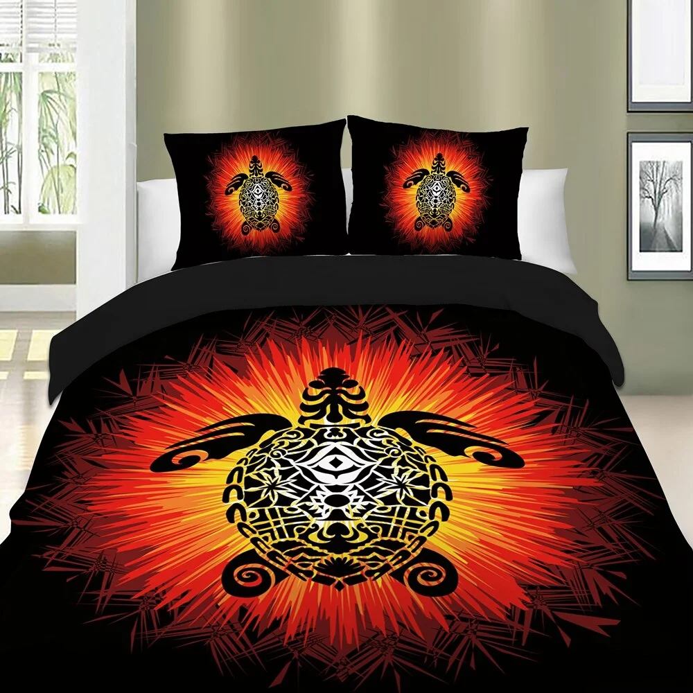 Housse de Couette Tortue Illumination sur un Lit