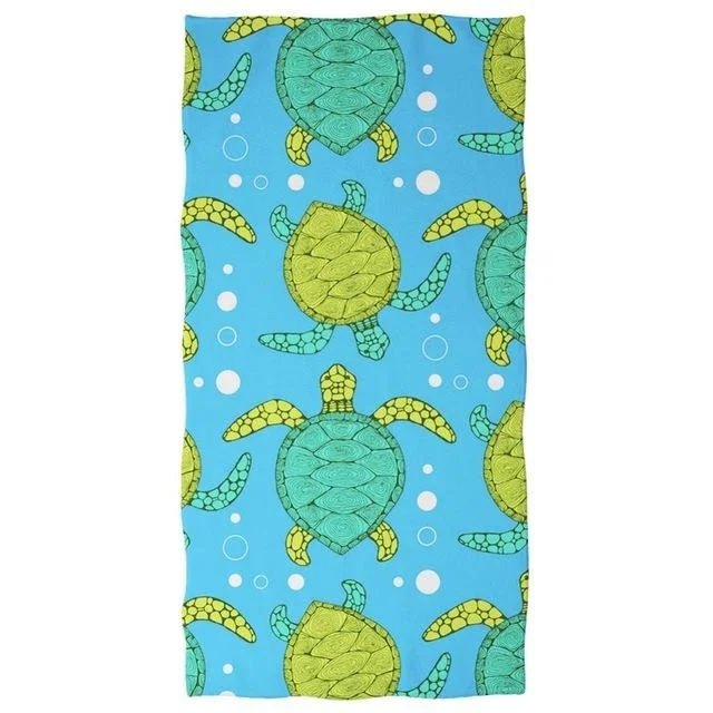 Drap de Plage avec Tortue Imbriquée