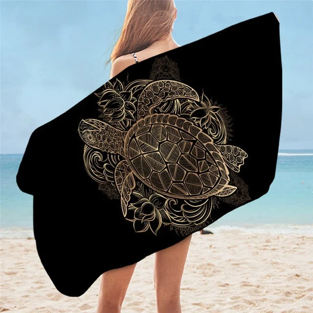 Serviette de Plage Tortue - Artistique – Image 2
