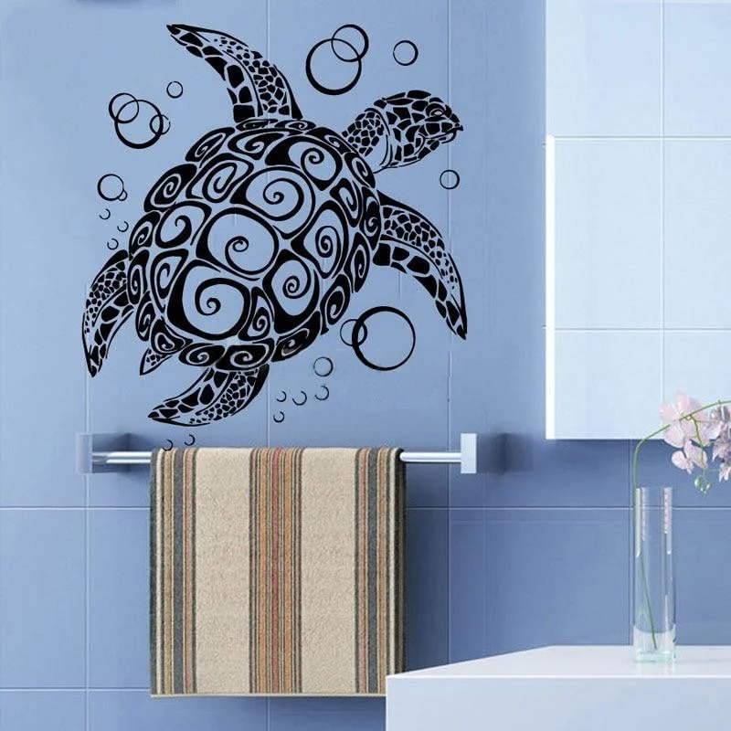 Sticker Tortue Mural Spirale