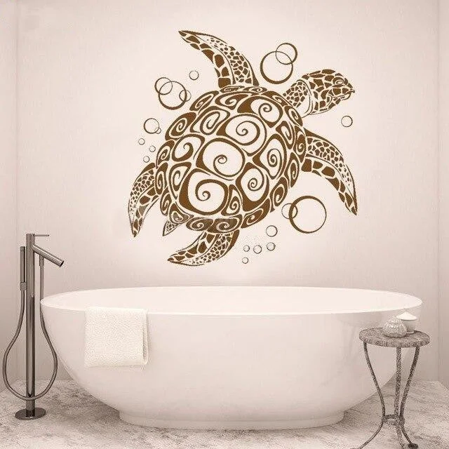 Sticker Tortue Mural Spirale