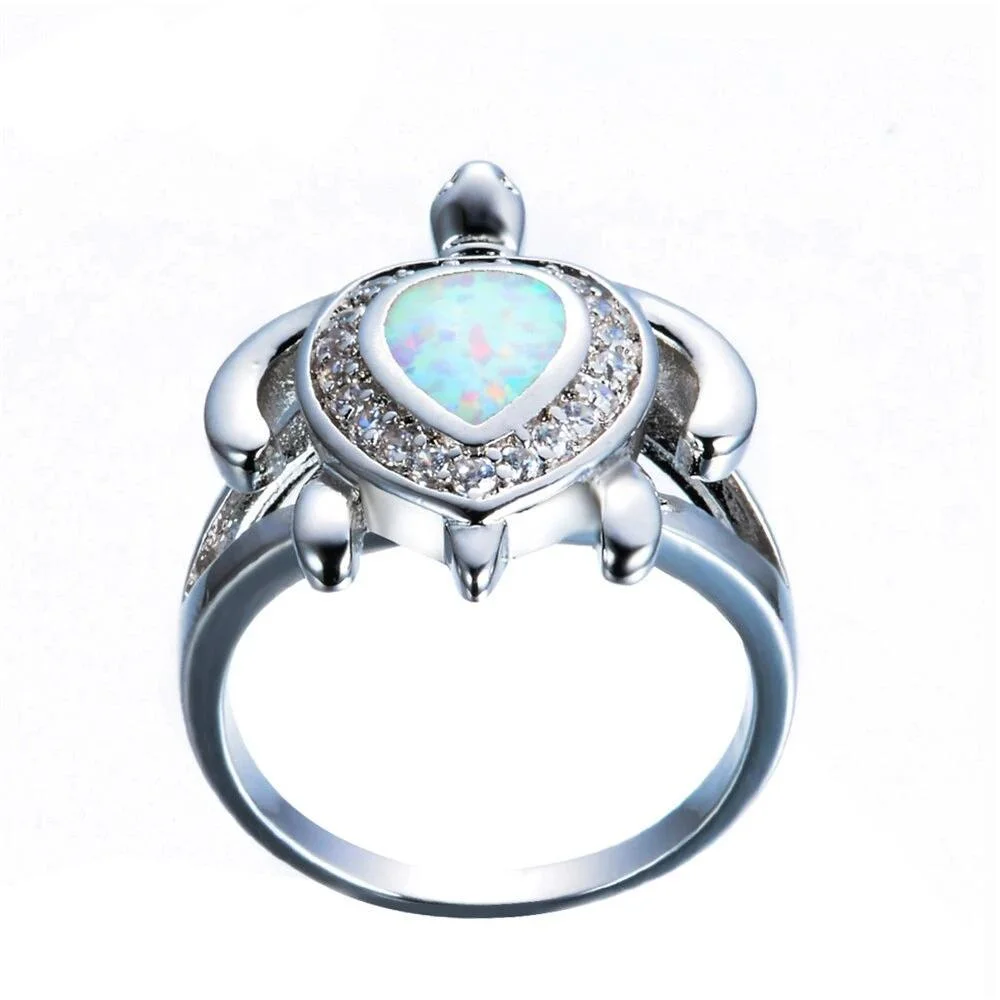 Bague Tortue - Pierre turquoise